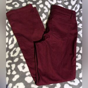St. John’s Bay straight leg dark red maroon jeans sz 6